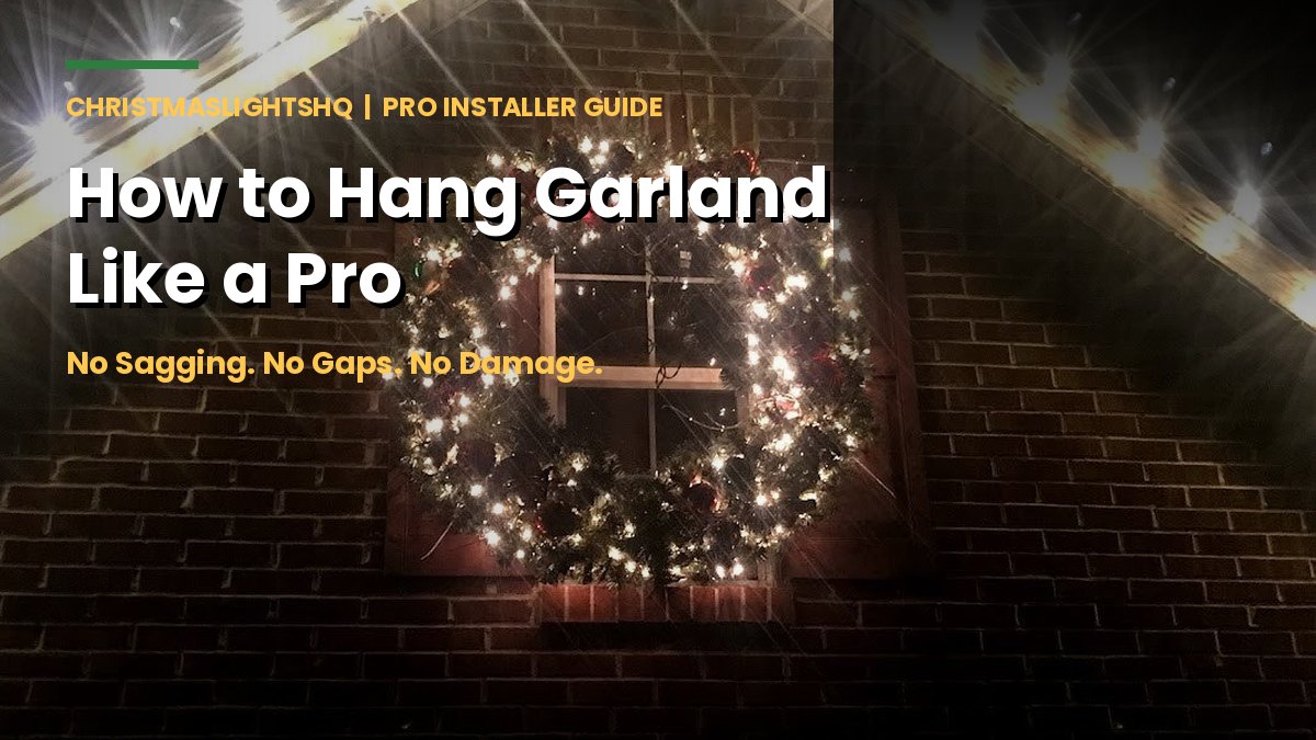 How to hang Christmas garland like a pro - no sagging, no gaps, no damage