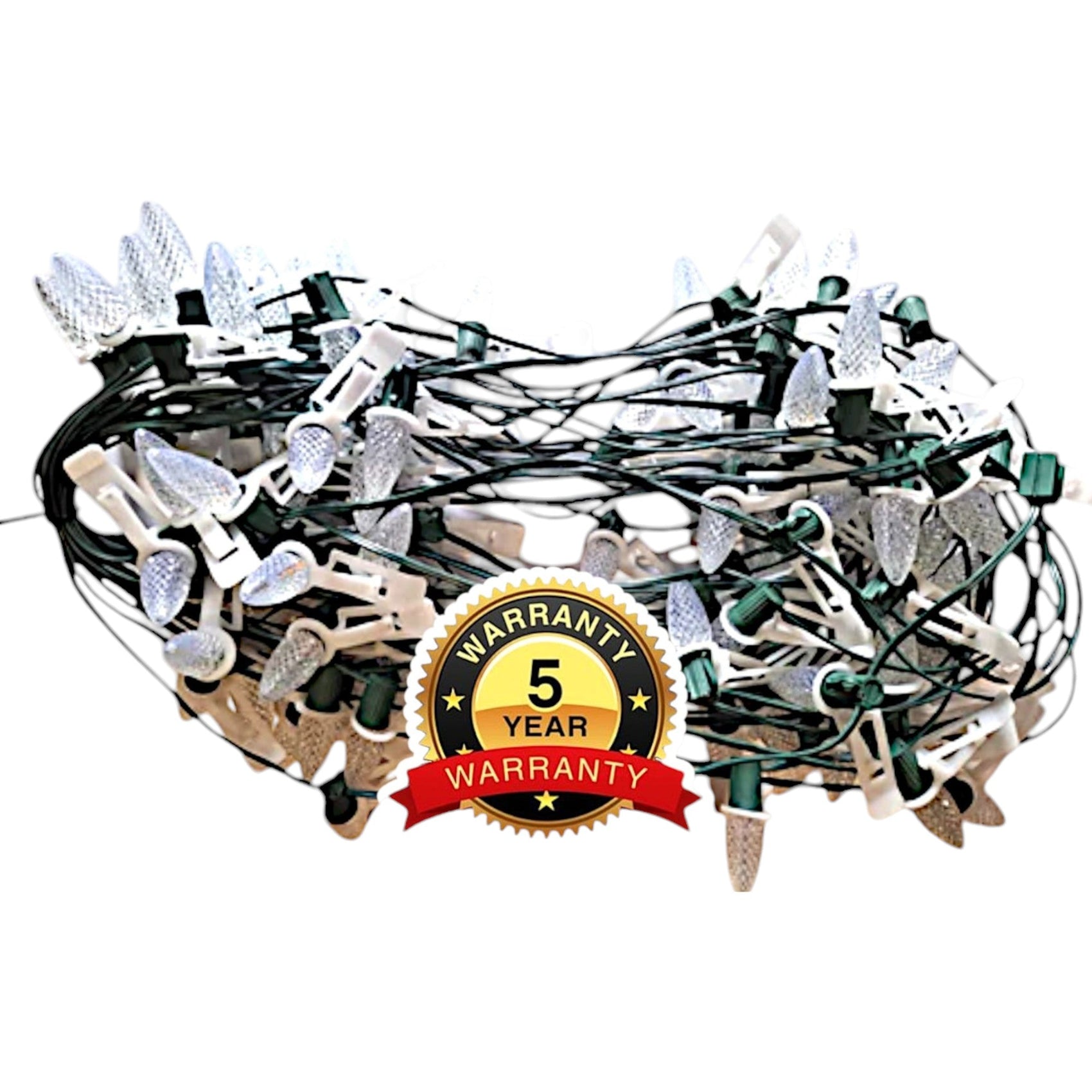 C9 LED Christmas lights on professional socket wire stringer