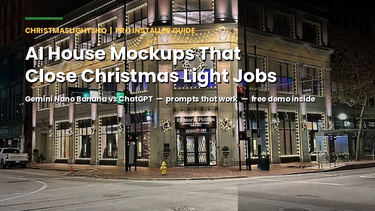 AI House Mockups for Christmas Light Sales — Gemini Nano Banana vs ChatGPT pro guide