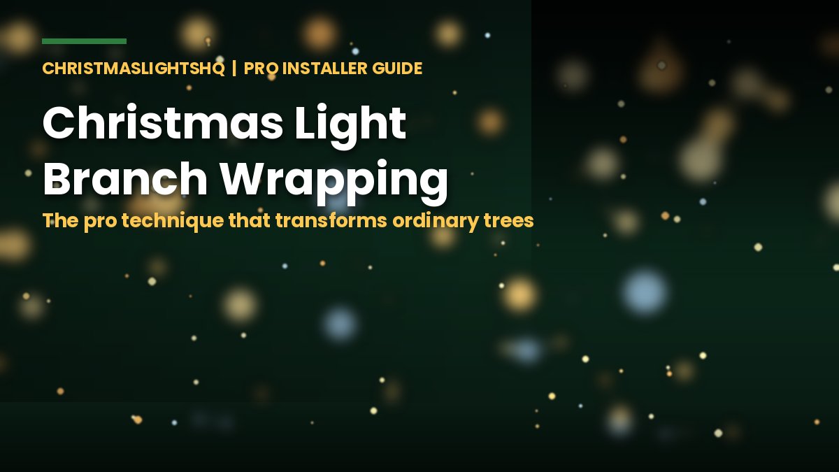 Christmas light branch wrapping pro technique