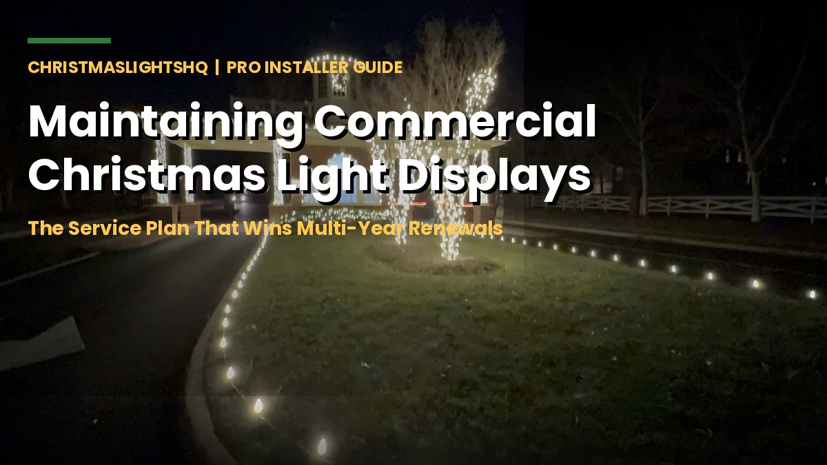How to maintain commercial Christmas light displays - pro service plan