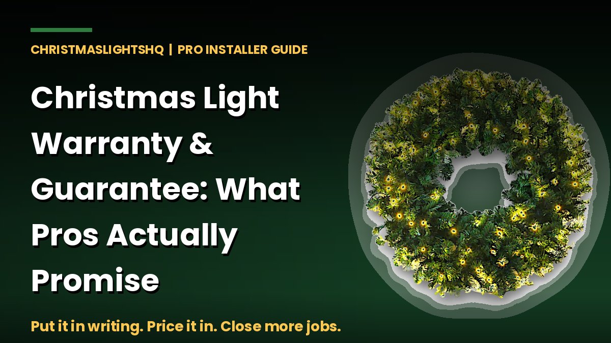Christmas light warranty and guarantee guide for professional installers
