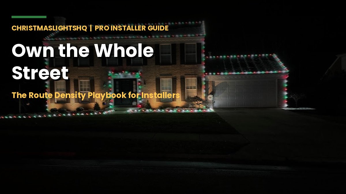 Own the whole street - the route density playbook for Christmas light installers