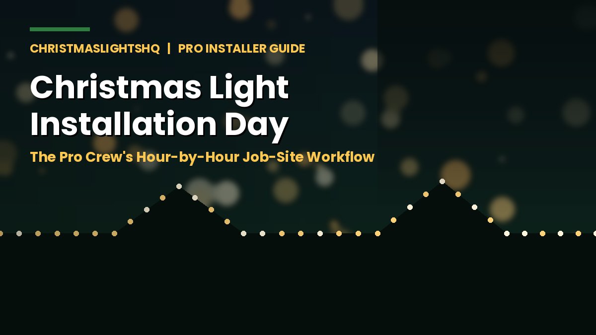 Christmas light installation day: the pro crew's hour-by-hour job-site workflow