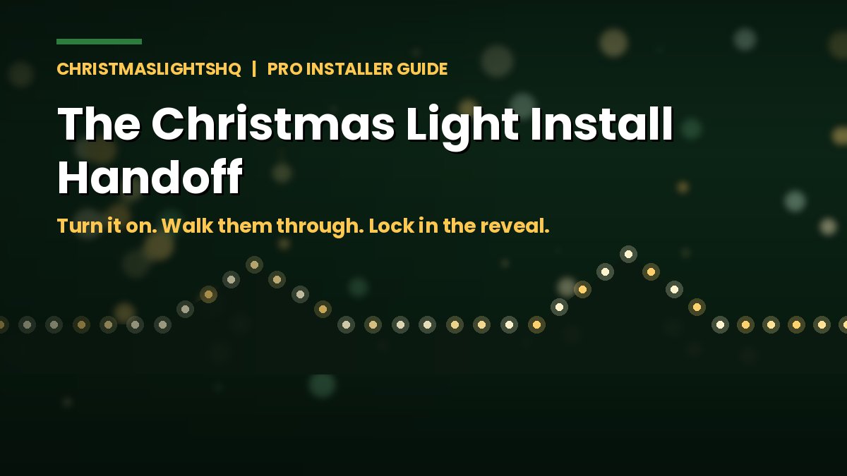 The Christmas light install handoff