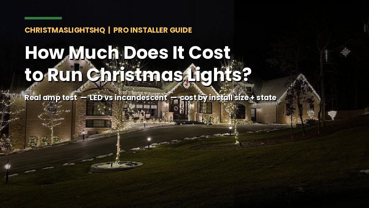 How much does it cost to run Christmas lights — real amp test + 2026 rates