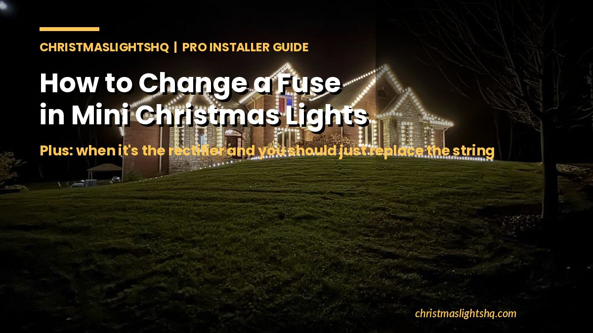 How to change a fuse in mini Christmas lights — pro installer guide