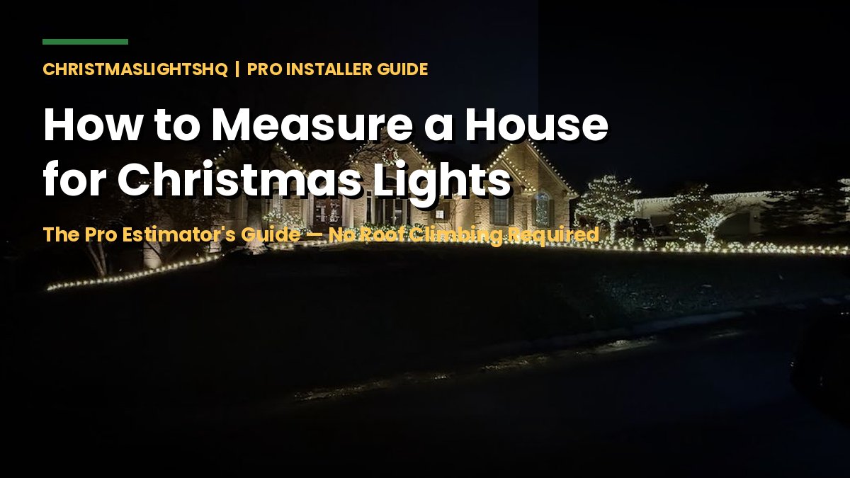 How to measure a house for Christmas lights - pro estimator's guide, no roof climbing required