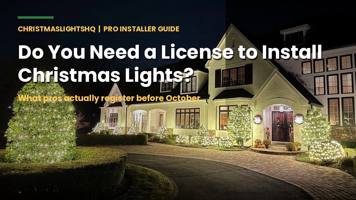 Do you need a license to install Christmas lights