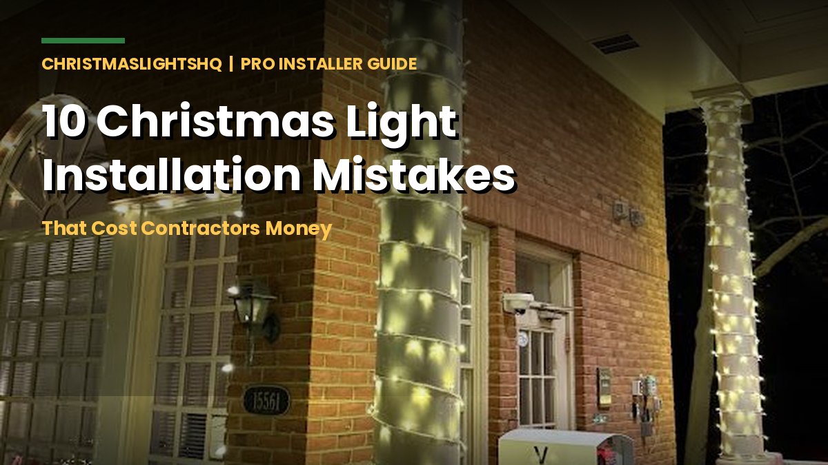 10 Christmas light installation mistakes that cost contractors money