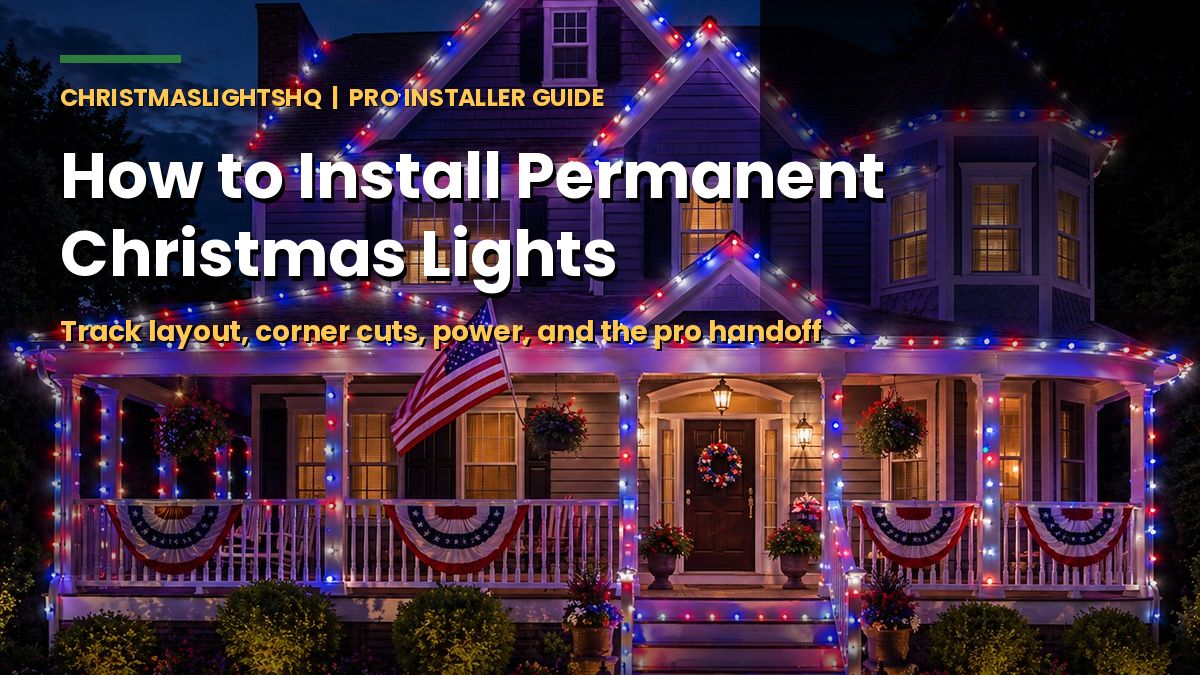 How to install permanent Christmas lights - pro installer guide