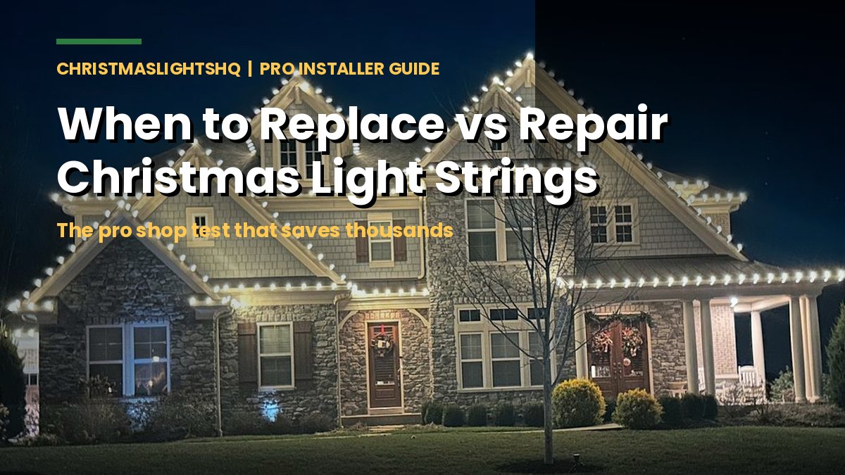 When to replace vs repair Christmas light strings - pro contractor shop guide