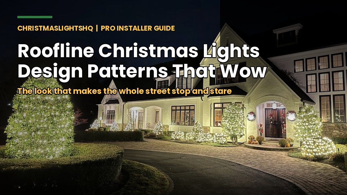 Roofline Christmas Lights — Design Patterns That Wow Customers — hero by ChristmasLightsHQ