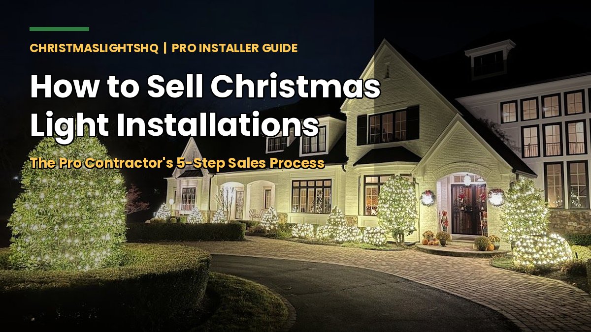 How to sell Christmas light installations — pro contractor's 5-step sales process with kitchen table close — Jason Geiman, ChristmasLightsHQ