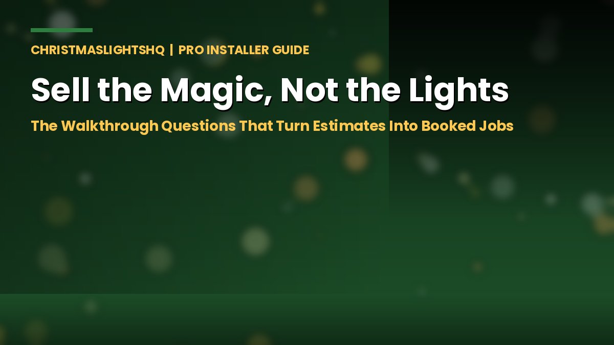 Sell the Magic, Not the Lights: The Walkthrough Questions That Turn Estimates Into Booked Jobs