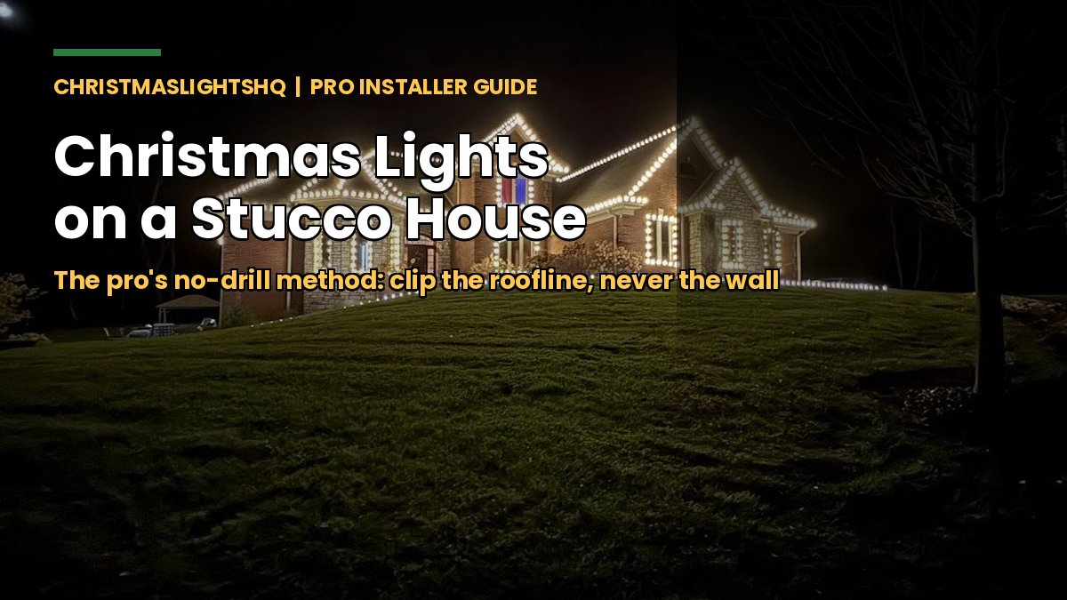 How to install Christmas lights on a stucco house - pro no-drill roofline method