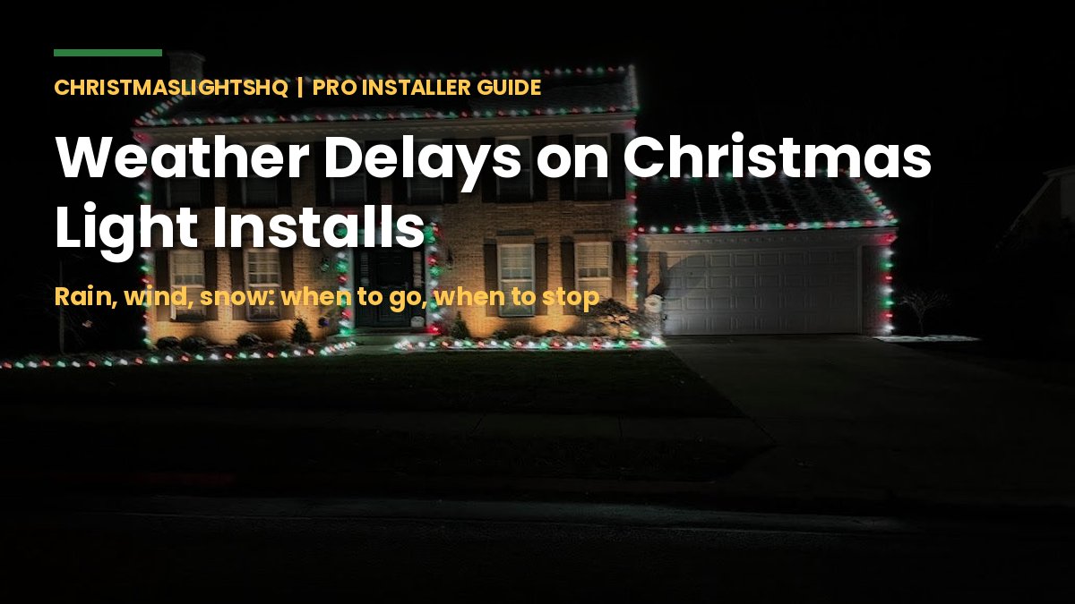 Weather delays on Christmas light installs: when to go and when to stop
