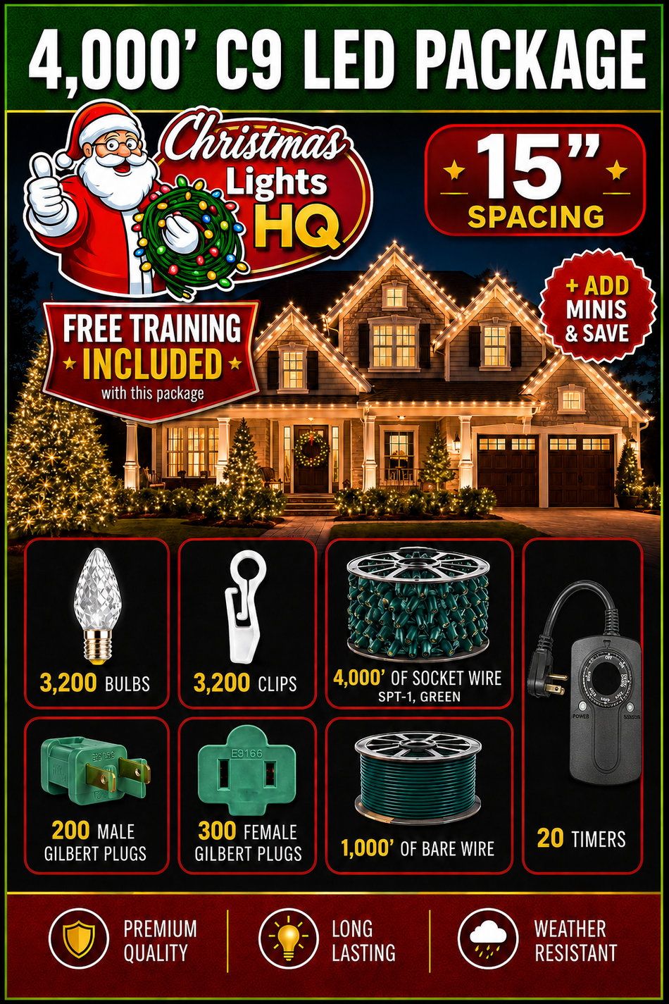 C9 Contractor Pack - 4,000ft - 15" Spacing