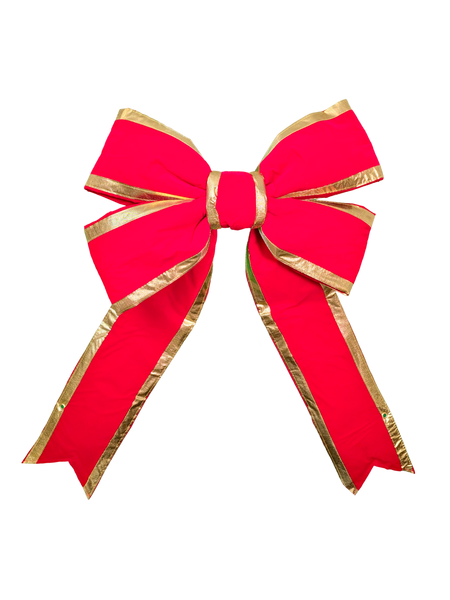 Bows in Red & Gold Velvet - 12" - Each