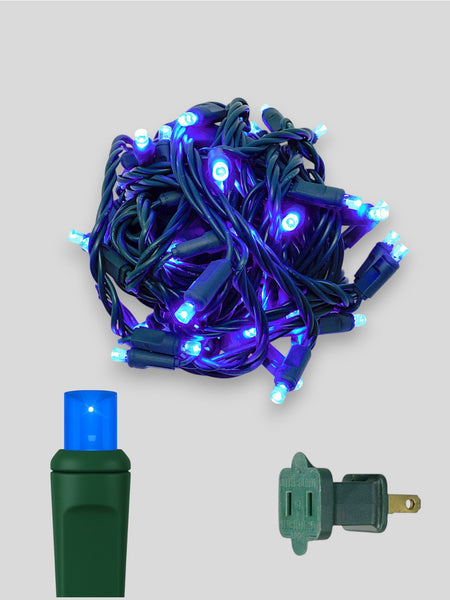 50L 6" Spacing Concave LED Mini Christmas Light (Ball) in Blue - Each