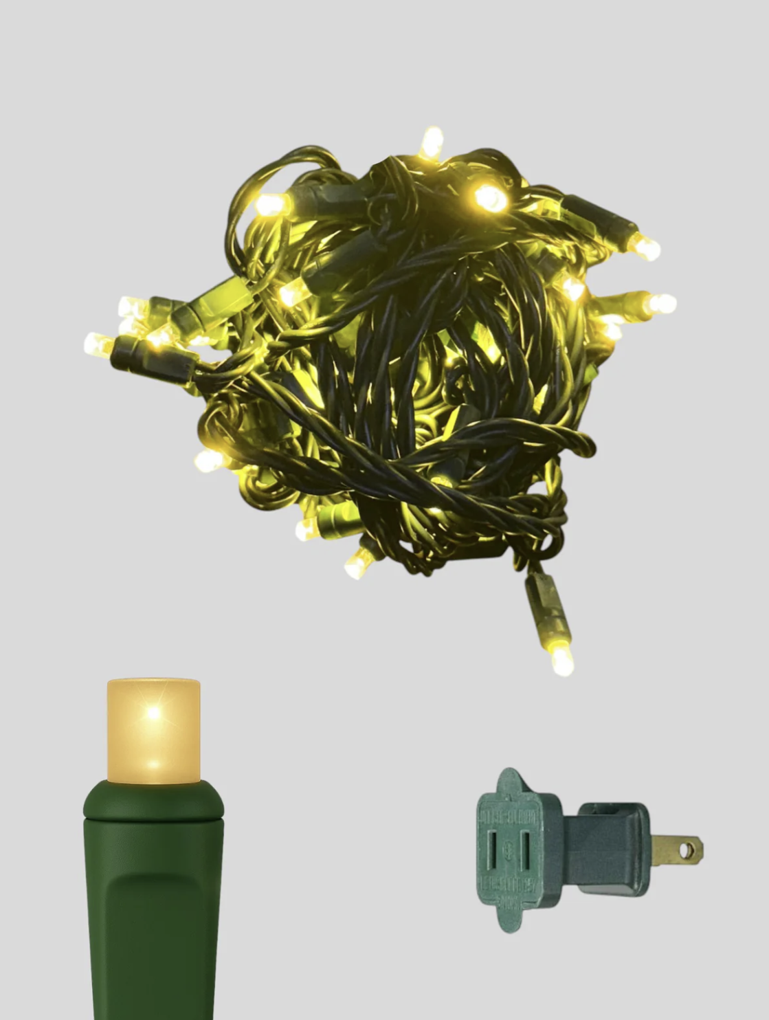 70L 4" Spacing Concave LED Mini Christmas Lights(Ball) in Champagne - Each