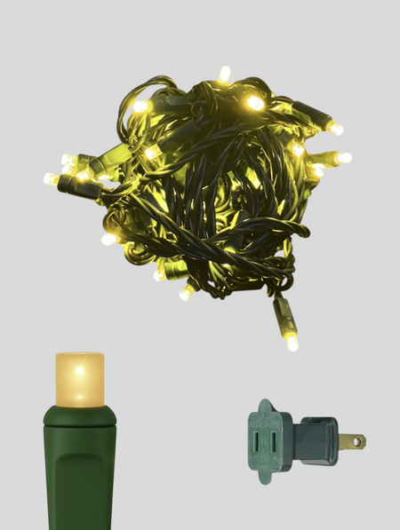 70L 4" Spacing Concave LED Mini Christmas Lights(Ball) in Champagne - Each