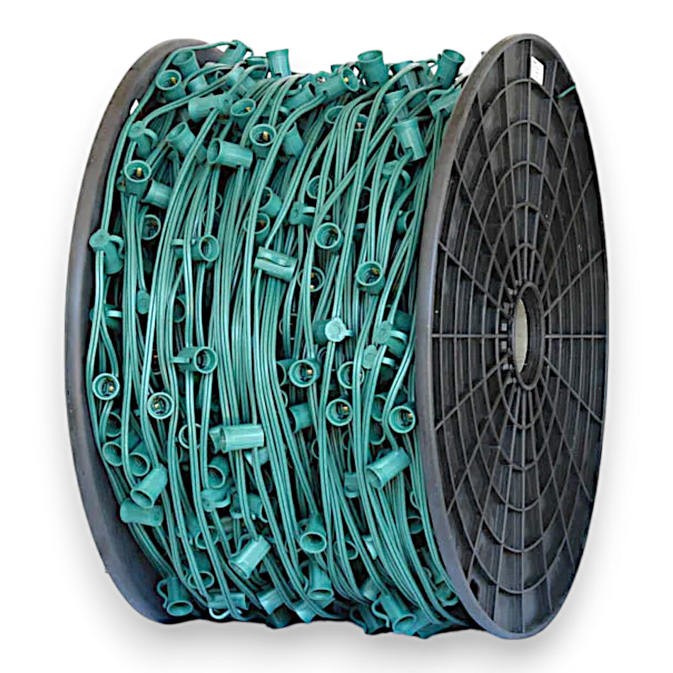 C7 1000′ (SPT-1) 12-36" Spacing Socket Spools in Green - 12"