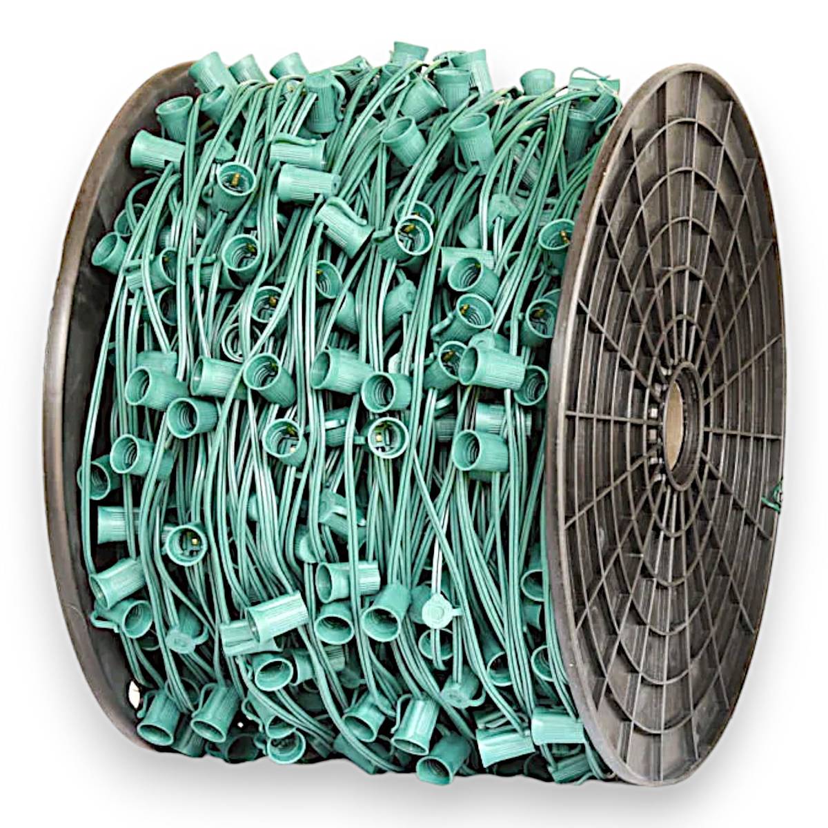 C9 1000' 12"&15"  Socket Wire Spool (SPT-2) in Commercial - Green - 12"