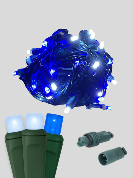 50L Coaxial Concave LED Mini Christmas Lights in Frozen (CW/CW/B) - Each