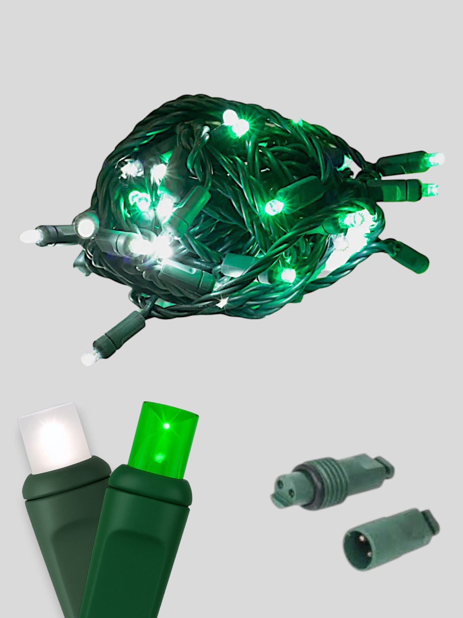 70L Coaxial Concave LED Mini Christmas Lights in Winter-mint (G/PW) - Each