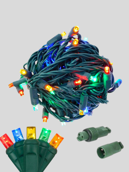 70L Coaxial Concave LED Mini Christmas Lights in Multi Color - Each