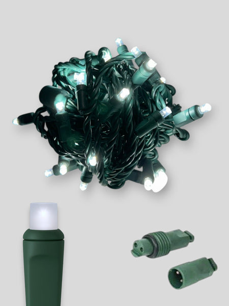 70L Coaxial Concave LED Mini Christmas Lights in Cool White (5900-6900K) - Each