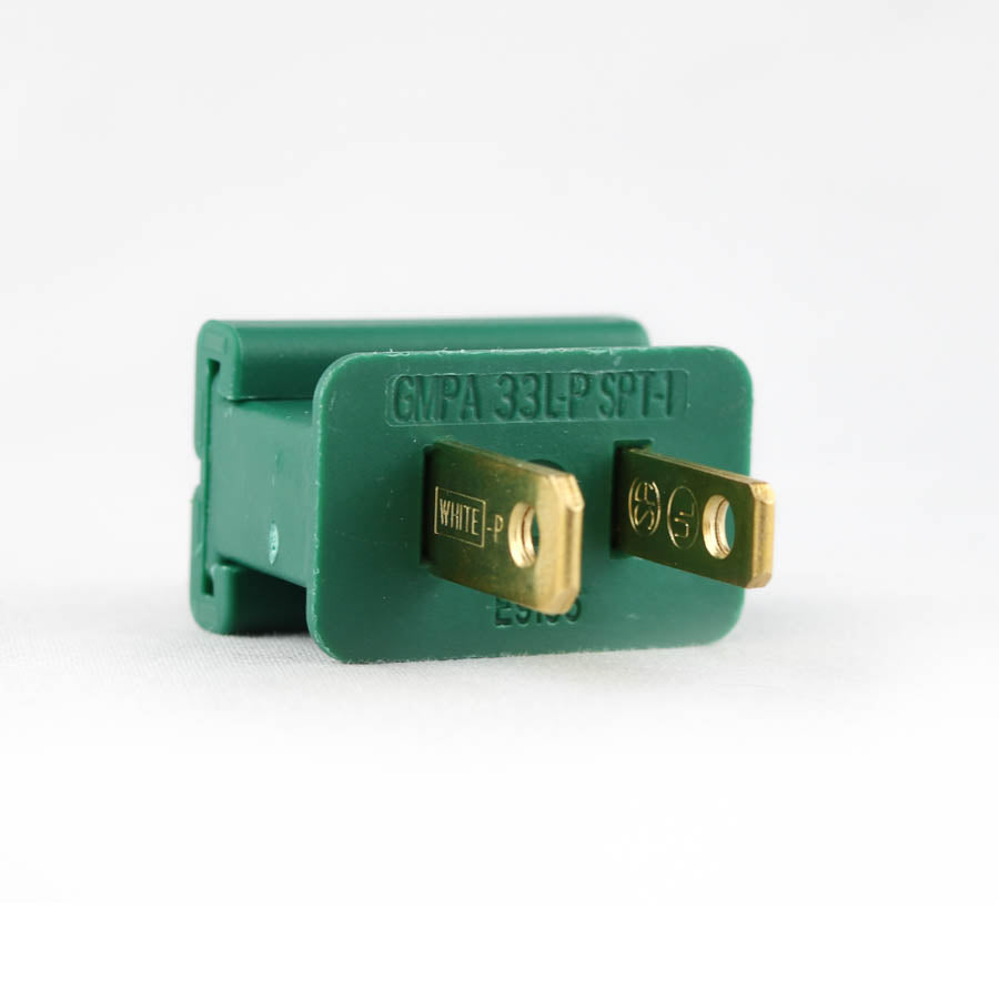 SPT-2 Male Zip Plugs in Green - 50/Pack