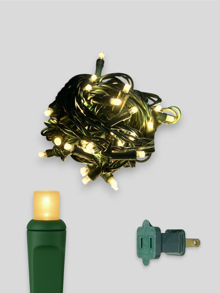 50L 6" Spacing Concave LED Mini Christmas Light (Ball) in Sun Warm White (2600-2800K) - Each