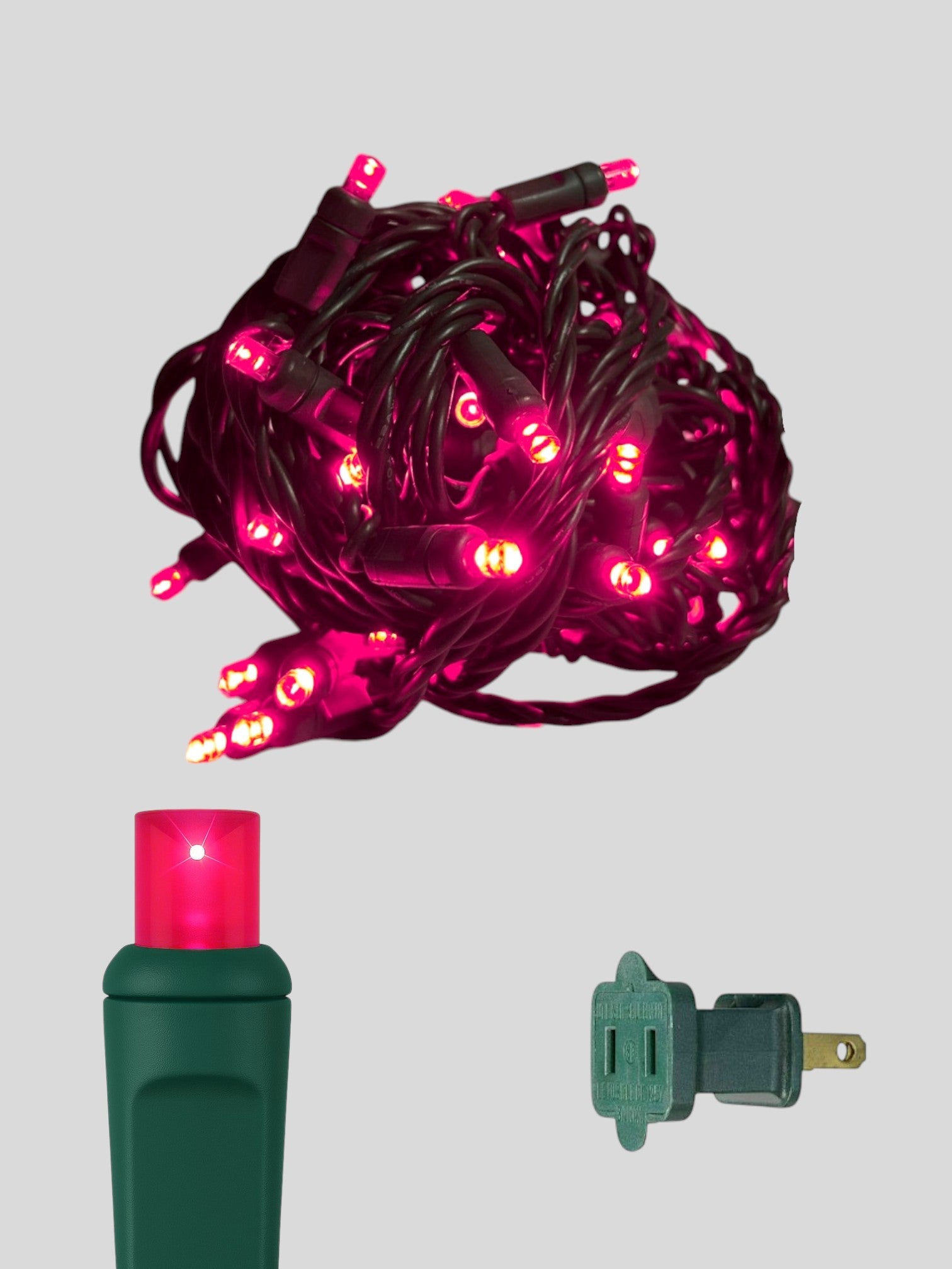 50L 6" Spacing Concave LED Mini Christmas Light (Ball) in Burgundy - Each