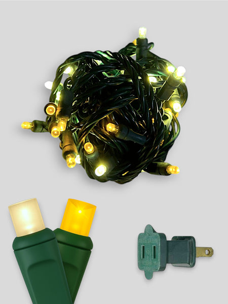 50L 6" Spacing Concave LED Mini Christmas Light (Ball) in Elegance (WW/Y) - Each