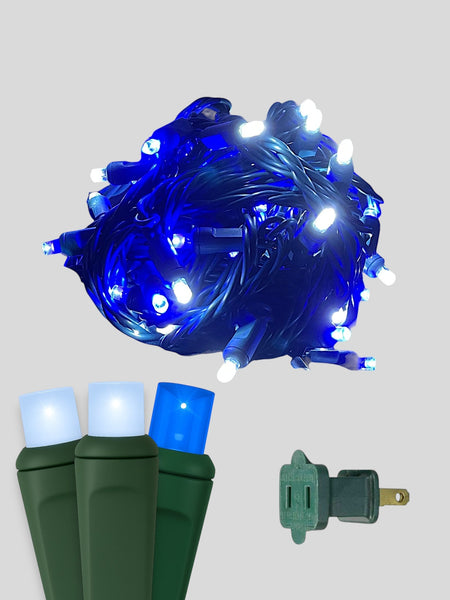 50L 6" Spacing Concave LED Mini Christmas Light (Ball) in Frozen (CW/CW/B) - Each