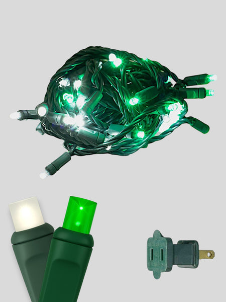 50L 6" Spacing Concave LED Mini Christmas Light (Ball) in Wintermint (G/PW) - Each