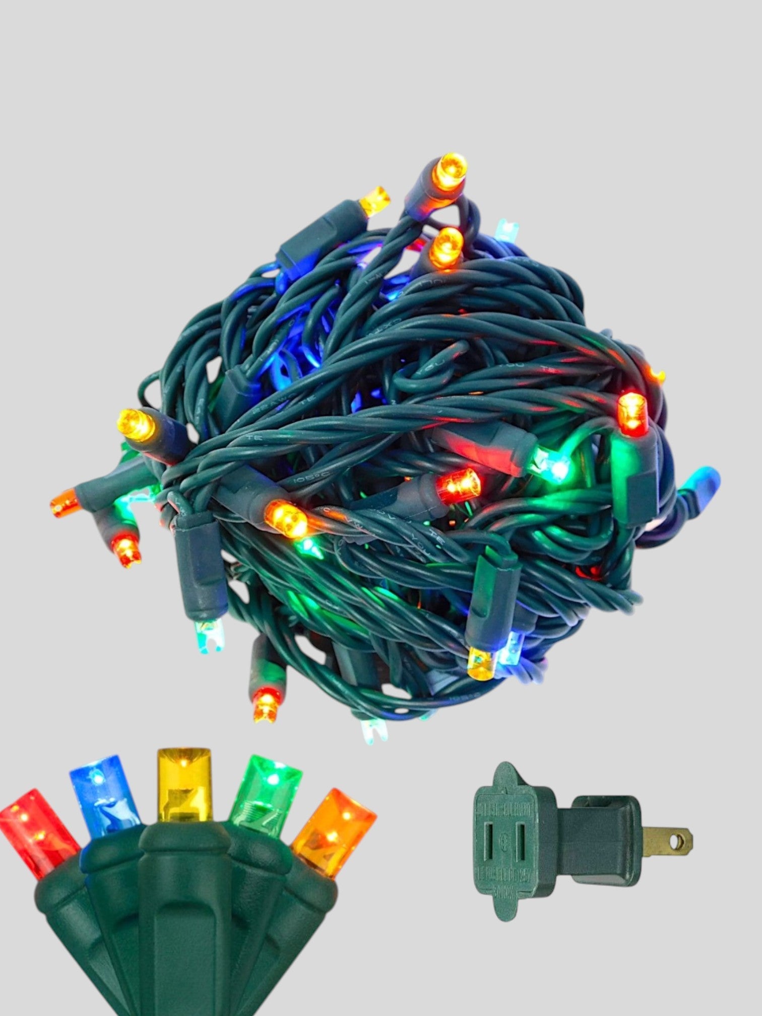 50L 6" Spacing Concave LED Mini Christmas Light (Ball) in Multi - Each