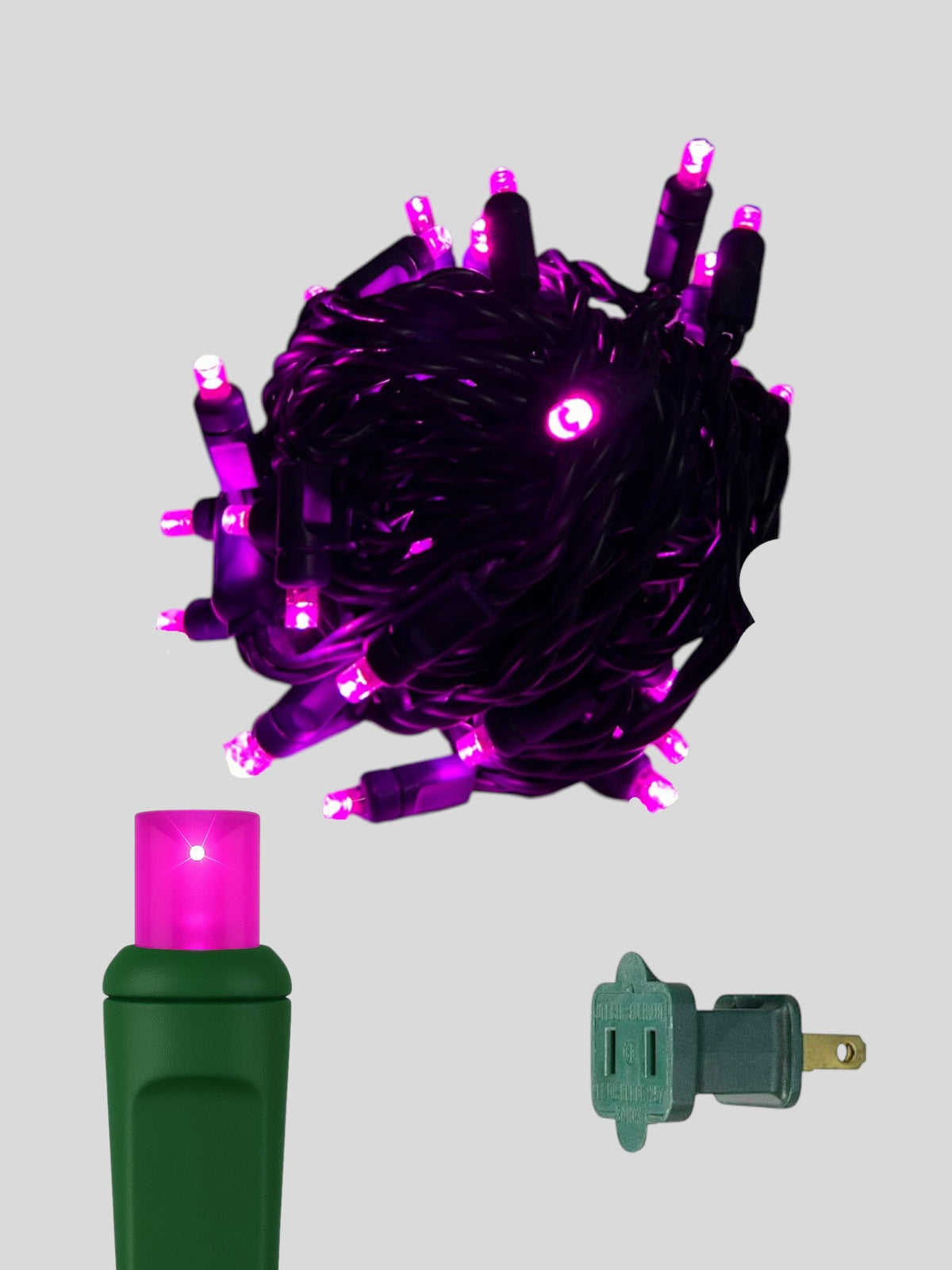 50L 6" Spacing Concave LED Mini Christmas Light (Ball) in Pink - Each