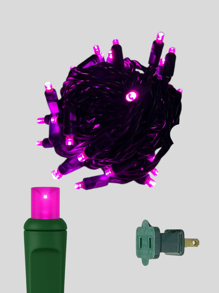50L 6" Spacing Concave LED Mini Christmas Light (Ball) in Pink - Each