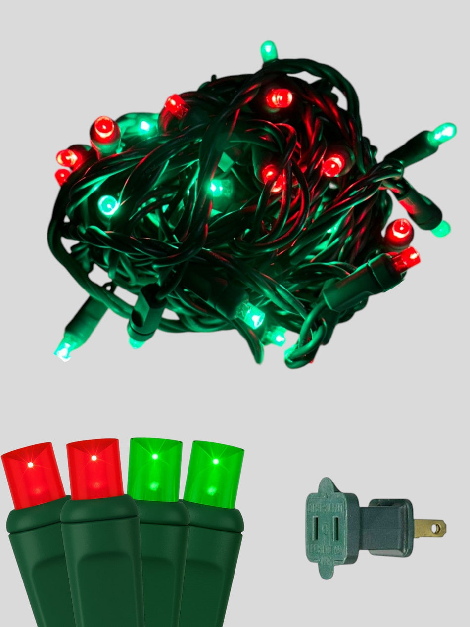 70L 4" Spacing Concave LED Mini Christmas Lights(Ball) in Christmas (R/R/G/G) - Each