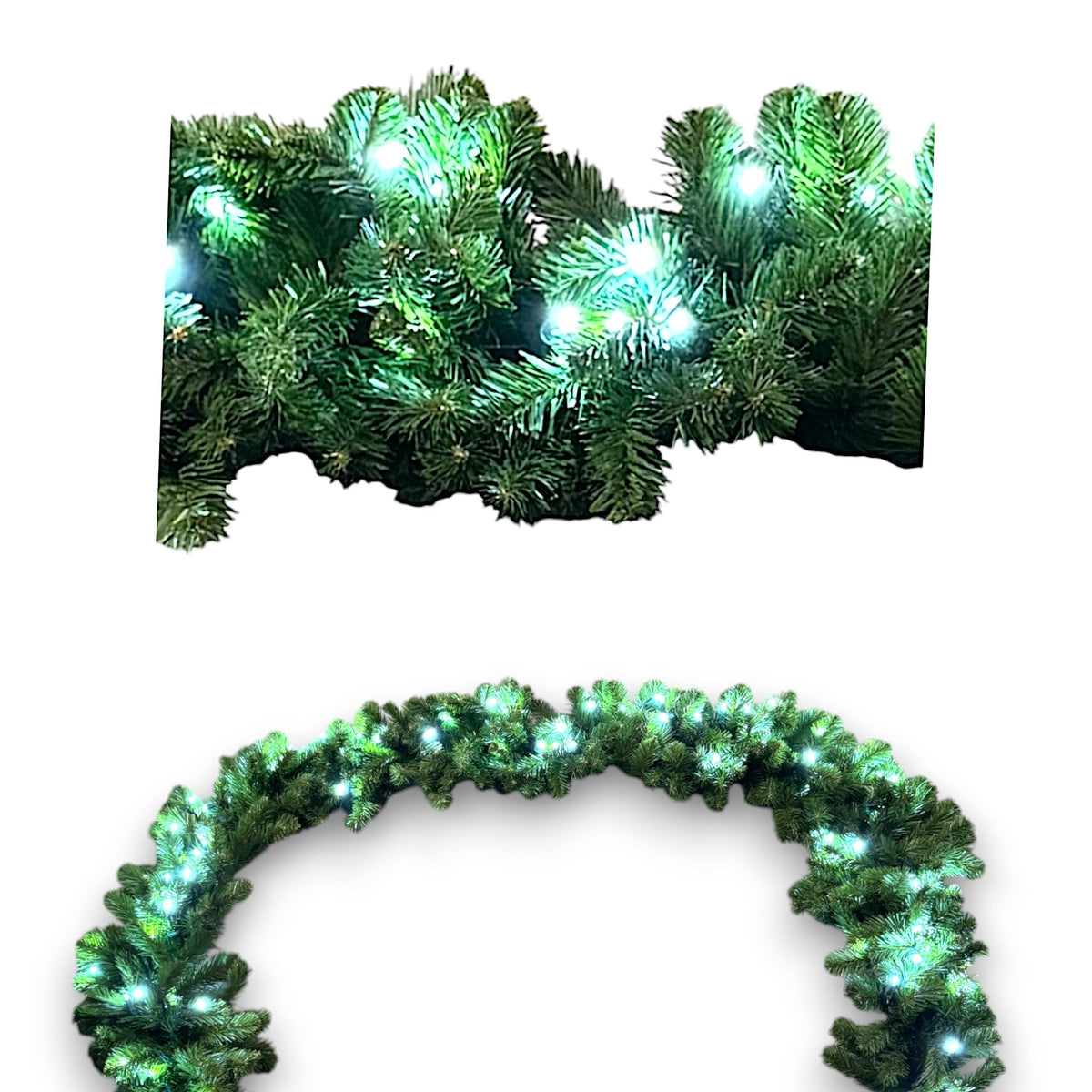 9' x 14" Commercial Garland in Pure White (5900-6900K) - Each