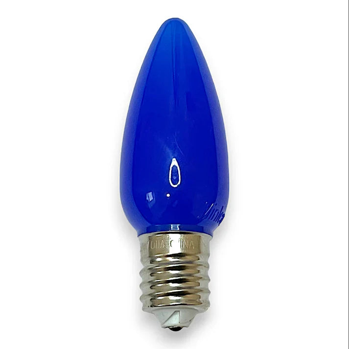 OLD C9 Minleon V2 LED Christmas Light Bulbs in Opaque Blue - 25/Pack