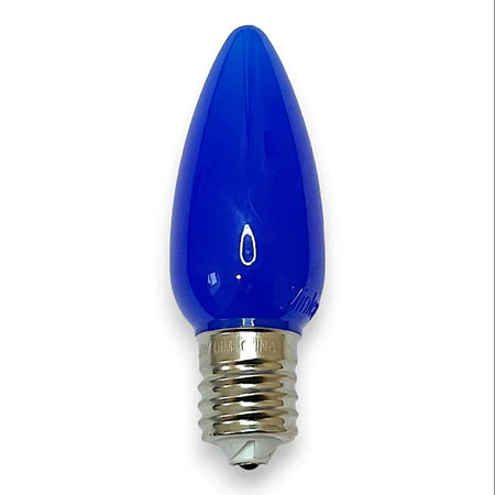 OLD C9 Minleon V2 LED Christmas Light Bulbs in Opaque Blue - 25/Pack