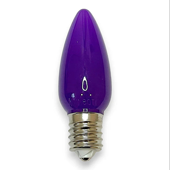 OLD C9 Minleon V2 LED Christmas Light Bulbs in Opaque Purple - 25/Pack