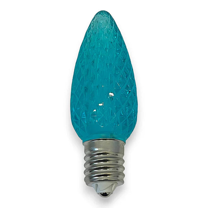 OLD C9 Minleon V2 LED Christmas Light Bulbs in Teal - 25/Pack