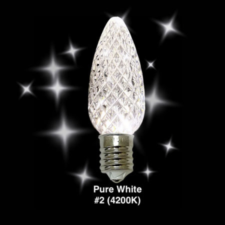 C9 Minleon LED Christmas light bulb in pure white twinkle 