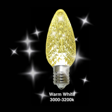 C9 Minleon LED Christmas light bulb in warm white twinkle 