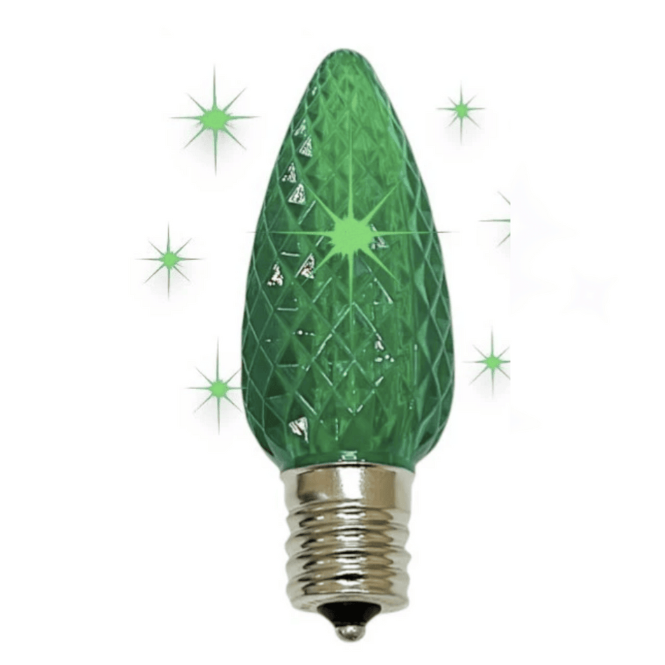 C9 Tuff Bulbs LED Christmas twinkle light bulb in green